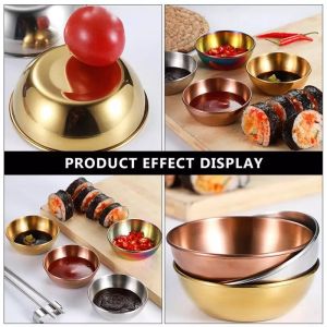 Sauce Dish Appetizer Serving Tray Stainless Steel Sauce Dishes Spice Plates Kitchen Supplies Plates