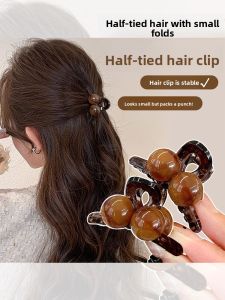 Womens Fashionable Shark Clamp Hair Clip Korean Style round Shape Hair Accessories Side Bangs Back of Head Hair Grips