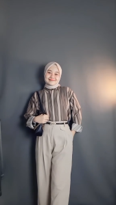 Oro Pants Celana Kulot Wanita Kekinian Anti Kusut Highwaist Loose Knit Premium Kasual/Kerja