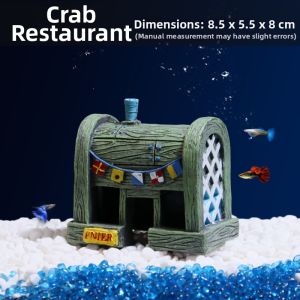 CHONGXIAOSHUAI | Aquarium Decor Coral Ornament Cartoon Hiding House Set