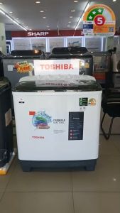 TOSHIBA เครื่องซักผ้า2ถัง 11 กิโล รุ่นใหม่ VH-J120MT เครื่องซักผ้าราคาถูก ประกันศูนย์ 5 ปี ส่งทั่วไทย เก็บปลายทาง