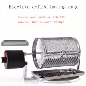 Electric Coffee Roaster Stainless Steel Coffee Bean Roast Machine Popcorn Nuts Grains Beans Baking Rotation Speed Adjust