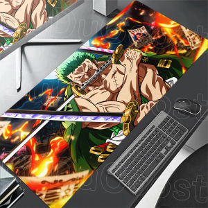 Bandai | Large Anime HD Mouse Pad One Piece Roronoa Zoro Computer Decoration Desk Gamer Carpet XXL Office Anti-slip Keyboard Mat Mausepad