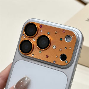 Colorful Glitter Rhinestones Metal Lens Protector For iPhone 17 Pro Max 17Pro Air HD Tempered Glass Camera Film Phone Accessory