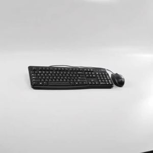 Logitech | Combo Bàn Phím Chuột Có Dây Logitech MK120 Màu Đen Kích Thước Đầy Đủ Bộ Sản Phẩm Để Bàn Kết Nối USB Cắm Là Chạy Dùng Cho Nhà Và Văn Phòng