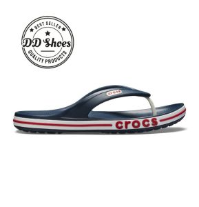 รองเท้าเผื่อสุขภาพ Crocs Bayaband Flip รองเท้าแบบแตะหนีบสีกรม รองเท้าชาย รองเท้าหญิง M4----M11  รองเท้าแตะ กำลังฮีด ทันสมัยสุดๆ