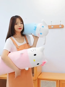 หมอนตุ๊กตาการ์ตูนนุ่ม หมอนนอน ทรงกระบอก ของขวัญวันเกิด น่ารัก ขนาด 60ซม./80ซม