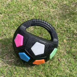 New football tennis ball shaped pet dog toys durable teething relief to accompany outdoor training squeak toys