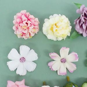 20/50Pcs Mix Artificial Flowers Heads Silk Fake Flower for Home Decor Wedding Decoration Bride DIY Craft Garland Gifts Accessory