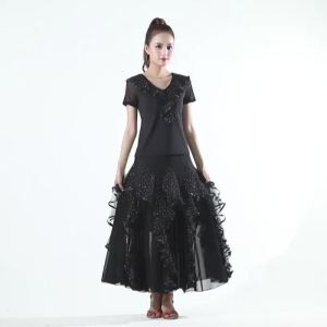 ali9 Modern Dance Dress New Sequined Large Swing Skirt National Standard Dance Ballroom Dance Skirt Leotards Comition Performance Costume