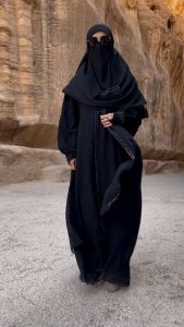 Alsyahra Exclusive Gamis Abaya Malika Sifon Silk Jetblack