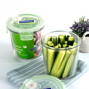 Portable Glasslock Tempered Glass Soup Box Microwave Preservation Box Sealed Box Moisture Proof Milk Powder Can Carry Box with Soup