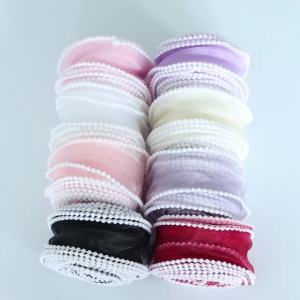5yards/lot 4cm Pearl Edge Wave Organza Ribbon For DIY Gift Wrapping Wedding Bouquet Decoration Girls Hair Accessories