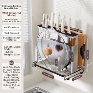 GUANGMANZHI | Multifunctional Kitchen Storage Rack Knife and Cutting Board Organizer
