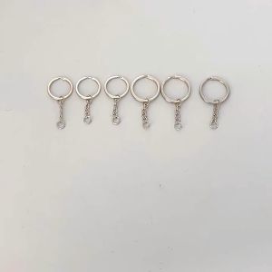 UMI 2 Size 25/30mm Gold Silver DIY Metal Keychain Ring Holder Flat Head Circle Screw Clip Chain Split Hanging Metal Hook Buckle 钥匙圈
