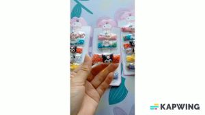 jepitan mini poni set 6 pc sanrio karakter glitter sparkle korean style