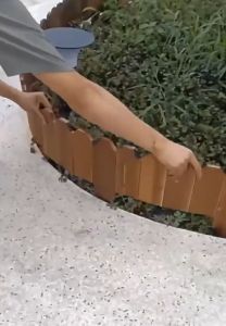 Wooden Garden Edging Border Wood Garden Fence Wooden Landscape Edging Decorative No-Dig Garden Edging Landscaping Lawn Edging Fence Garden Fence Wood Bendable Stable Corrosion-resistant Garden Edging Border Easy Install Multifunctional Flower Bed Fence