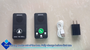 Wireless DoorbellDoorbells Hands Free Communication Full Duplex Waterproof Door Bell 1000 Feet Range Rechargeable with 4 Melodies 8 Volume Levels