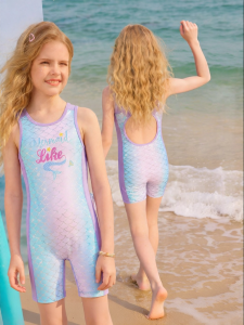 PPTOWN | Sun Protection Quick Drying Mermaid Swimsuit Girls One-Piece