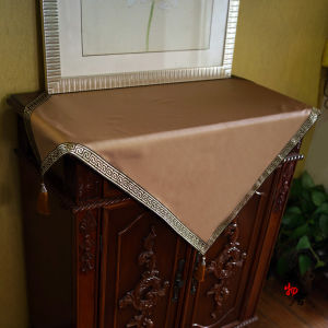 Luxurious New Chinese Style Tablecloth Pure Color Square Zen Table Mat Home Use Classic Aesthetic Rectangular Dining Table Cloth