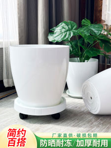 Money Tree Monstera Deliciosa Bird of Paradise Happiness Tree Living Room Bonsai Large Flower Pot Accessible Luxury Fancy Resin Extra Thick and Durable