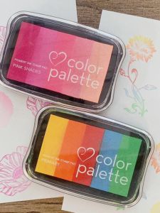 Gradient Rainbow Color Palette Stamp Pad