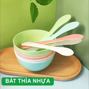 Bát Thìa Nhựa Trộn Mặt Nạ Thiên Nhiên Bộ Bát Thìa Nhựa Đắp Mặt Nạ Thiên Nhiên