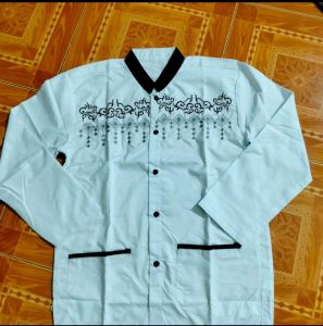 Baju koko putih lengan panjang baju koko bordir pria dewasa