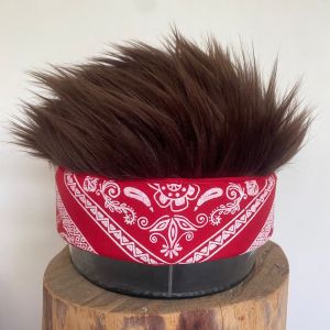 topi rambut palsu pria motif paisley allsize dewasa karet