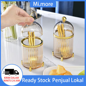 Mi.more Tempat Wadah Sendok Garpu Utensil Holder Set Emas Dengan 10pc Fork stainless Mewah