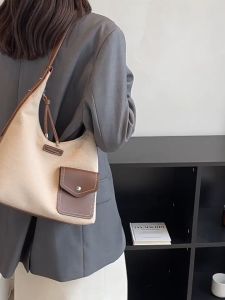 Tas bahu katun berkualitas tinggi tas bahu wanita rekreasi seratus tas jinjing tas jinjing kelas perguruan tinggi tas ketiak besar