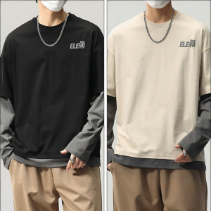 Design Long Sleeve Round Neck T Shirt