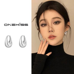 S925 Sterling Silver Earrings Womens Fashionable Waterdrop Studs Versatile Circle Huggies Commute Jewelry Pair Set