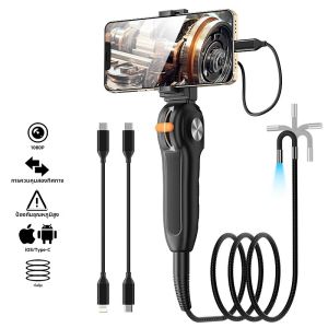 จอยสติ๊กแบบสองทางสำหรับกล้องเอ็นโดสโคปชนิดข้อต่อ TYPE-C หมุนได้ 360 องศา °   กล้องตรวจสอบใต้ท้องรถยนต์แบบส่งสัญญาณภาพผ่านบลูทูธ สำหรับโทรศัพท์ Android/iOS