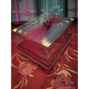 (PROMO) box hantaran seserahan pernikahan 1 set isi 4 tutup mika hias tile cantik
