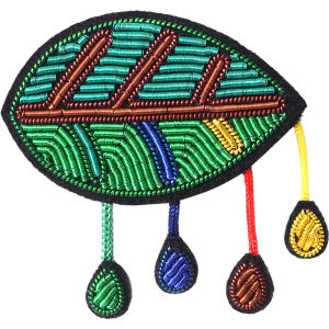 Handmade Embroidered Plant Pin