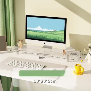 Acrylic Computer Elevation Stand Office Desktop Monitor Storage Rack Notebook Support Modern Minimalist Design Adult Suitable