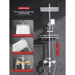 Thermostatic Pressure Boosting 304 Stainless Steel Shower System