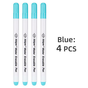 4Pcs/Set Vanishing Fabric Markers Air Erasable/Water Erasable Pens for Quilting Sewing Dressmaking Fabric White Blue Purple Red