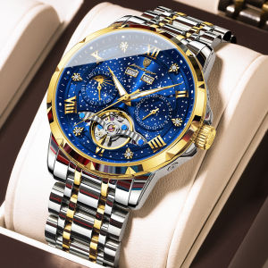POEDAGAR | POEDAGAR Luxury Men Wristwatch Date Stainless Steel Hollow Tourbillon Man Clock Automatic Mechanical Fashion Mens Watches Reloj