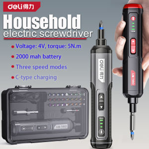 DELI Mini Electric Screwdriver Set Multi-function Disassembly Torque Repair Tools Kit Household Cordless Power Dril