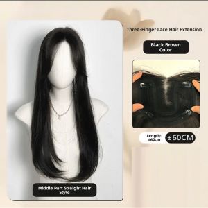 MONLEYTA | Long Curl Wig Womens Fake Hair Extensions Natural Looking Big Wave Wig Realistic Hair Transplant Pieces Invisible Volume Increase