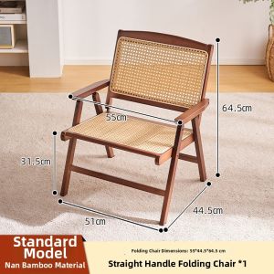 MANHAOSHI | Folding Rattan Chair Home Office Portable