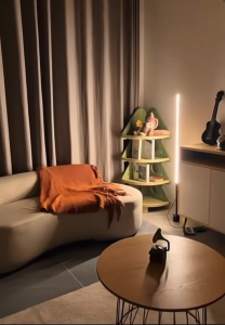 Future City Mall | Compact Floor Lamp 40W Minimalist Design 180° Wide-Area lllumination Eye-Caring Light LED Corner Lamp Aesthetic Vertical Living Room Bedroom Lamp Ambient 3 Color Temperature Adjustment Timed Auto-Off