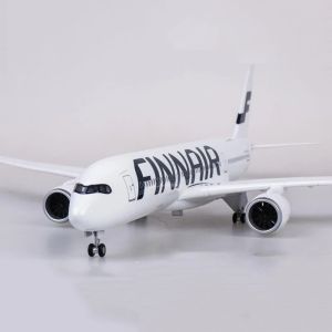 Airplane Airbus A350 Finland 47CM 1/142 Scale FINNAIR Airline Model Diecast Plastic Resin Plane For Collection Decoration home