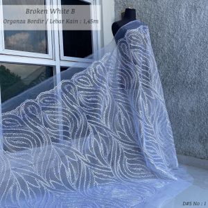 Kain Organza Bodir / Tile Organza Motif Etnik Timbul / Kebaya Organza / Bridesmaid Organza