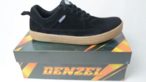 DENZEL DZ 133 Black Sepatu Sneakers Pria Hitam Premium