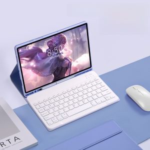 Samsung Tablet Wireless Bluetooth Keyboard Mouse Case Protective Cover S10 Touch S9 plus with Pen Slot S8 Ultra Galaxy Tabs 9FE Computer S6 Lite Anti-Fall A8 Stand A7 Shell