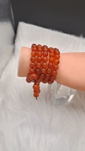Chuỗi tay 108 hạt đá mã não 8 ly tuyệt đẹp mang phong cách trẻ quà tặng ý nghĩa