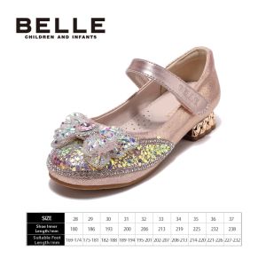 Belle | Fashion New Autumn Crystal Heeled Single Shoes for Little Girls